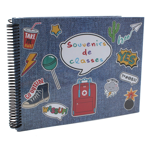 Album photo scolaire Souvenirs d'école rose