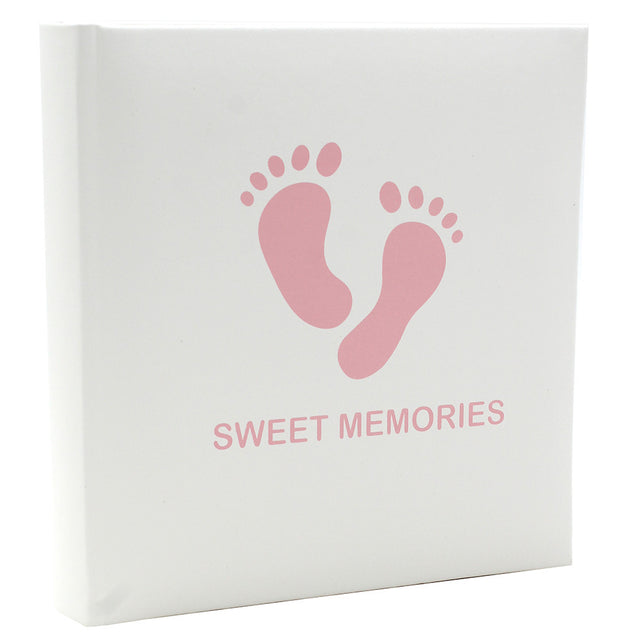 Album Photo Bébé "Empreinte" – Collection CPC 200 photos 10x15 cm – Modèle Bleu ou Rose – Couverture crème