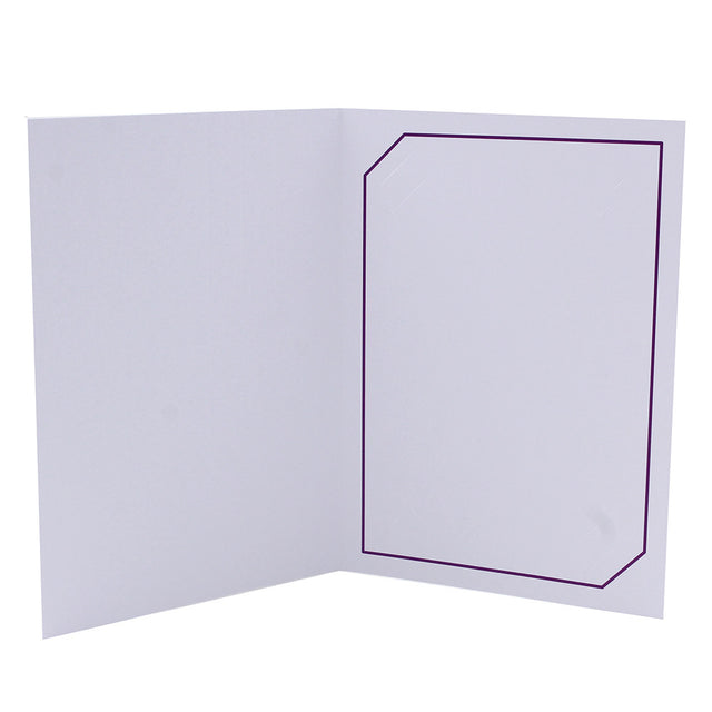 Cartonnage Photo Blanc « Serémange » – Liseré Violet | Collection CashPhoto