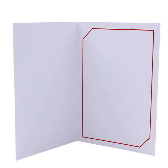 Cartonnage Photo Blanc « Serémange » – Liseré Rouge | Collection CashPhoto