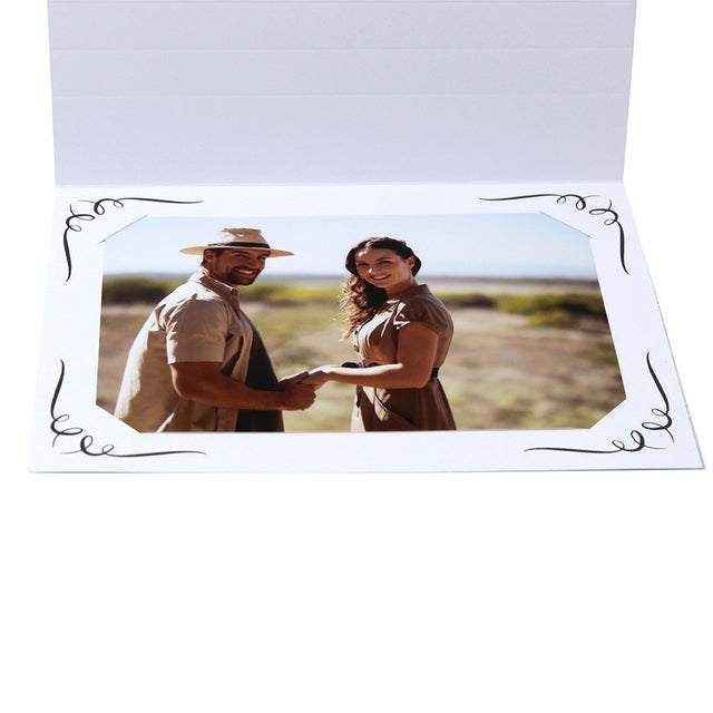 Cartonnage photo blanc Frise N2 - Noir