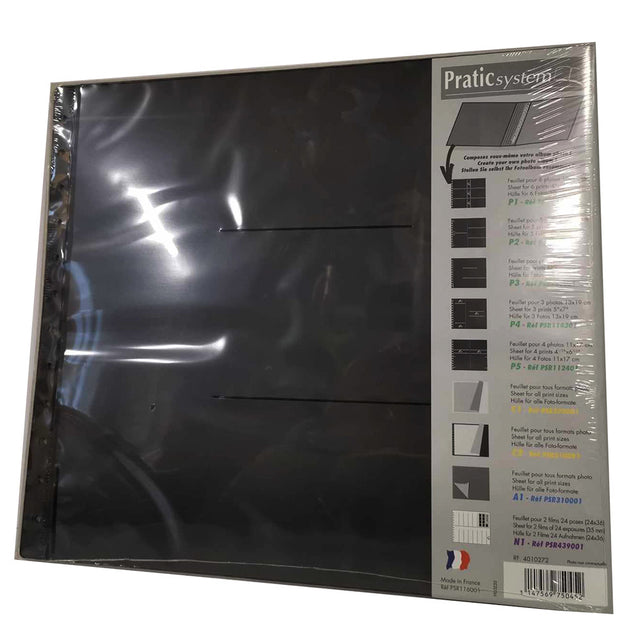 Lot de 5 feuillets APS Panodia Praticsystem P3 classement fond noir