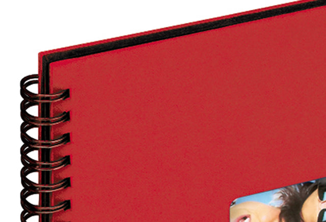 Lot de 3 albums traditionnels à spirales Fun rouge pour 200 photos