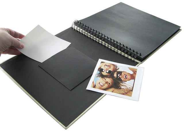 Lot de 3 albums traditionnels à spirales Fun crème pour 200 photos