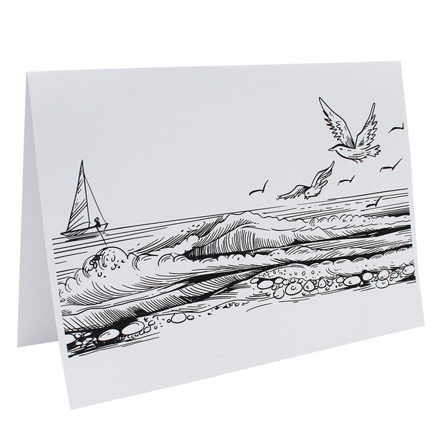 Cartonnage photo scolaire - Groupe 20x30 - Design marin noir et blanc