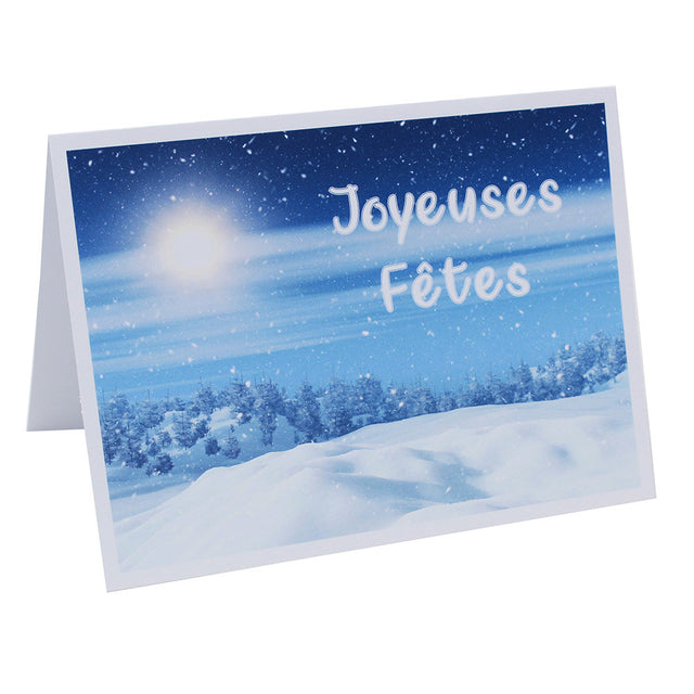 Lot cartonnage photo Joyeuses Fêtes - Horizontal Montagne 2 - 9x13 au 20x30 cm