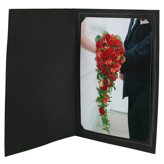Cartonnage photo vertical Black Fusain intérieur vue photo de mariage