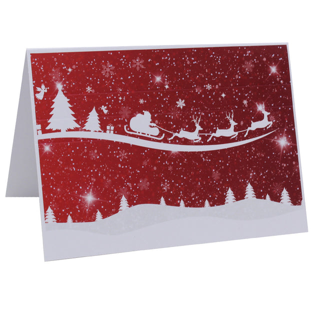 Cartonnage photo Joyeux Noël Rennes blancs horizontal – 9x13 au 20x30 cm