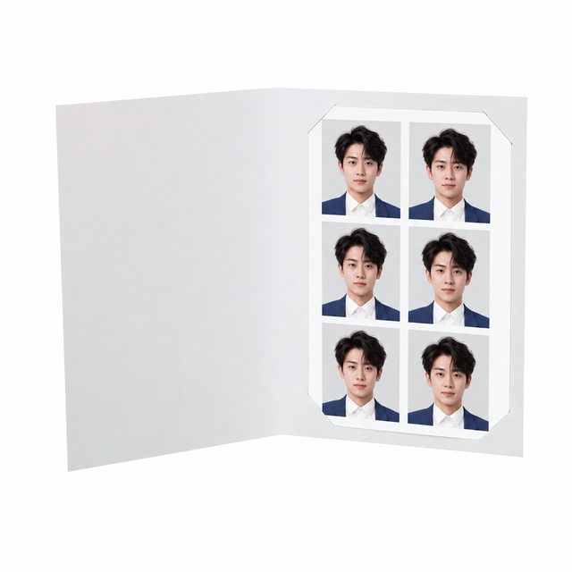 Cartonnage photo pour identité numériques avec encoches 10x15 cm - Intérieur avec photo