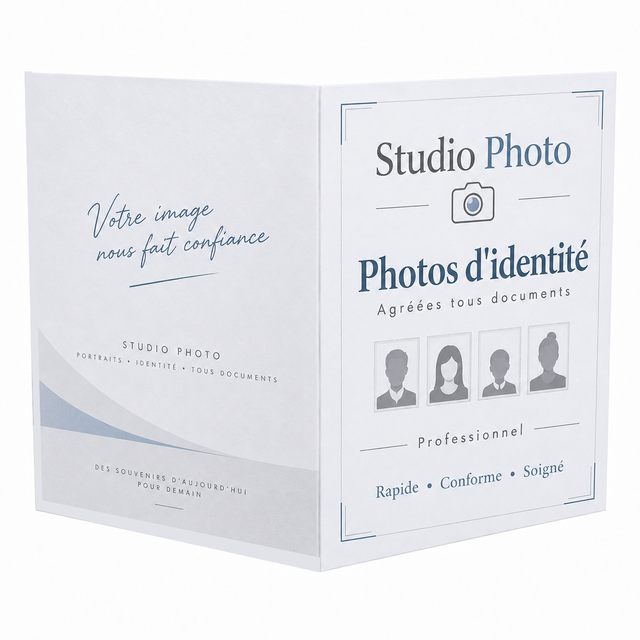 Cartonnage photo identité personnalisable avec encoches 10x15 cm - Extérieur personnalisable