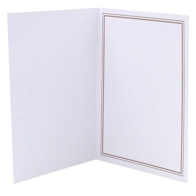 Cartonnage photo blanc - Liseré Duo taupe