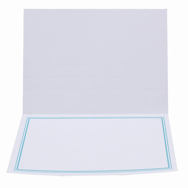 Cartonnage photo Liseré Duo horizontal turquoise sans image