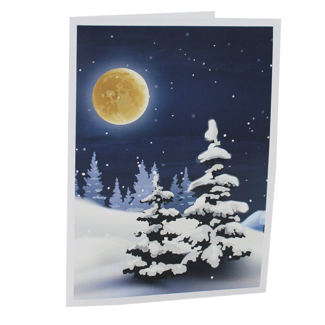 Lot de cartonnages photo – Clair de lune enneigé – Vertical – 9x13 au 20x30 cm