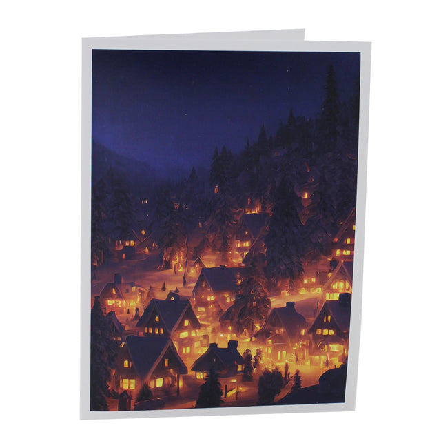 Lot de cartonnages photo – Village illuminé – Vertical – 9x13 au 20x30 cm