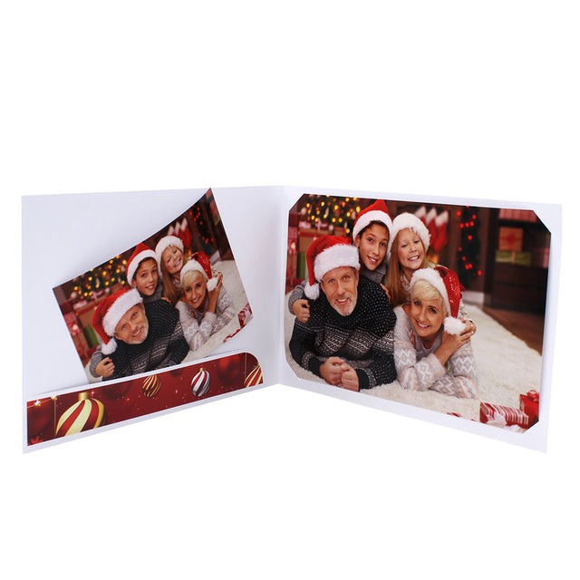 Cartonnage Noël – Groupe 20x30 / 20x25 / 18x27 / 18x25 / 18x24 avec rabat – Joyeuses Fêtes – Boules rouges et dorées