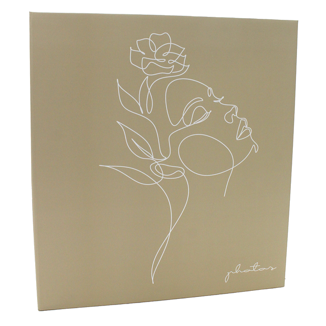 Classeur photo Ariane Line Art 400 pochettes 11x15 crème taupe