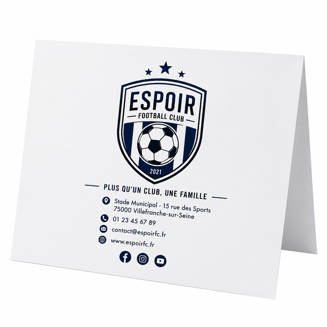 Exemple d'un cartonnage personnalisable groupe 20x30 club de foot - Vue de dos