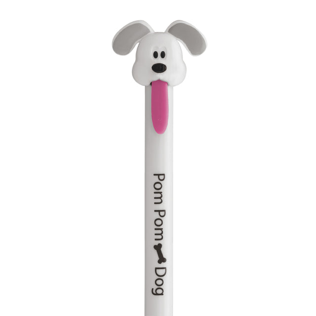 Lot de 6 Stylos Gel Effaçables Pompom Dog – Encre Bleue – Pointe 0,5 mm