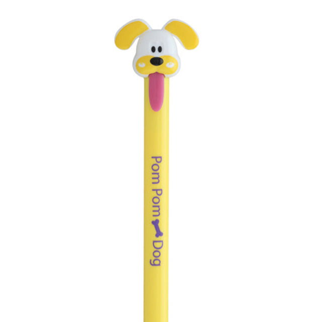 Lot de 6 Stylos Gel Effaçables Pompom Dog – Encre Bleue – Pointe 0,5 mm