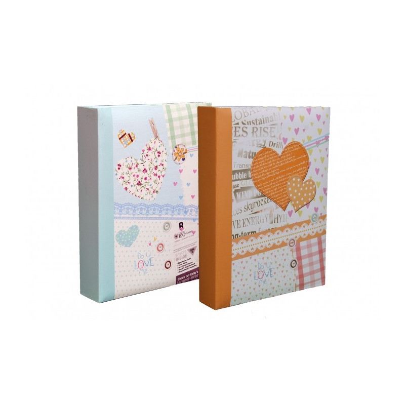 LOT-2-ALBUMS-PHOTO-HAPPY-NEWS-200-POCHETTES-10X15-BLEU-CLAIR-ORANGE