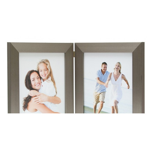 CADRE-PHOTO-DUO-15X20-VERTICAL-DEKNUDT-S41VD1 H2V-ARGENT