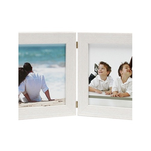 CADRE-PHOTO-DUO-10X15-HORIZONTAL-DEKNUDT-S41VF1 H2H-BLANC