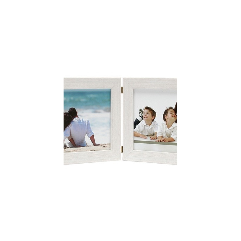 CADRE-PHOTO-DUO-10X15-HORIZONTAL-DEKNUDT-S41VF1 H2H-BLANC