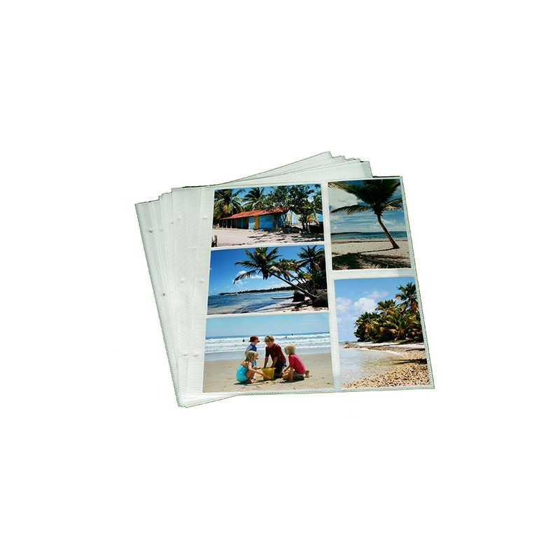 Lot de 40 feuillets pour classeur photos Infinity- Smile- Marine à pochette  10x15