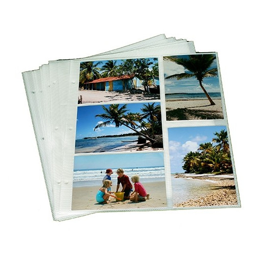 Lot de 40 feuillets CPC pour classeurs photos Infinity-Smile-Marine à pochette 10x15