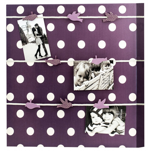 TOILE-PELE-MELE-PHOTO-POIS-50X50-LIE-DE-VIN