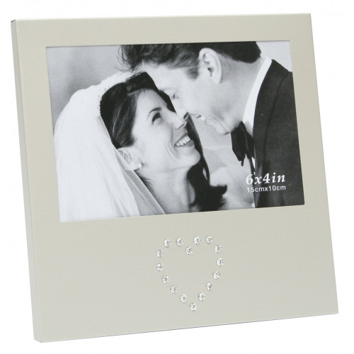 Cadre photo design Deknudt Alu Coeur Strass 10x15