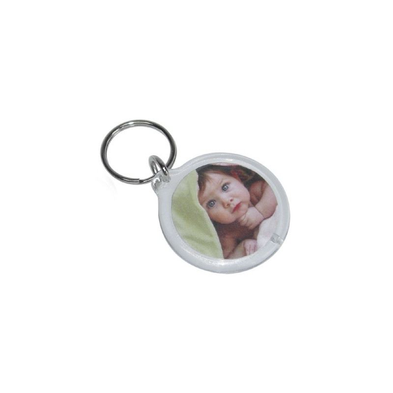 Porte clef résine Walther rond recto verso