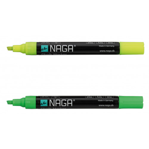 2 Marqueurs jaune et vert pour tableau Naga