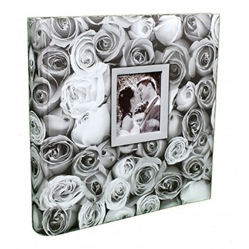 PANODIA - Album photo série LUCIA 30x30cm 500 photos 10x15 - Traditionnel -  126 pages ivoires + pergamine Couverture beige et fleurs ivoires