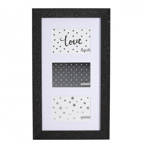 Cadre photo triptique 10x15 en bois Glossy