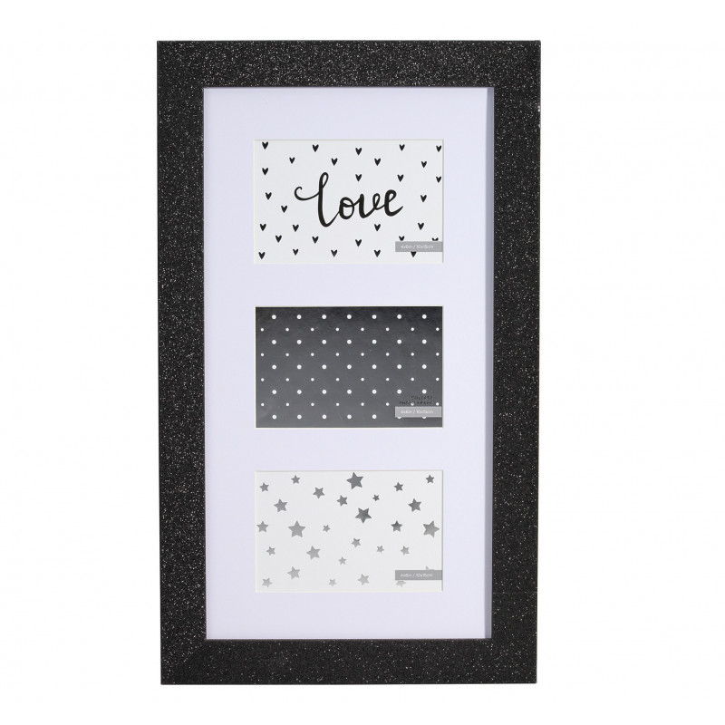 Cadre photo triptique 10x15 en bois Glossy
