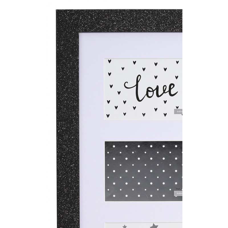 Cadre photo triptique 10x15 en bois Glossy