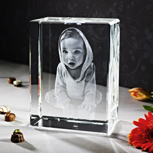 Cube 3D TERRA V en verre Viamant personnalisable