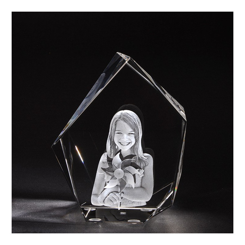 Gravure 3D Cube ICEBERG M en verre Viamant chez