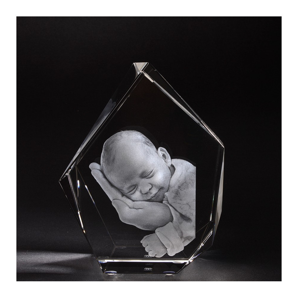 Cadre photo en cristal gravé au laser personnalisé, image et texte  personnalisés, cube en verre, cadeaux