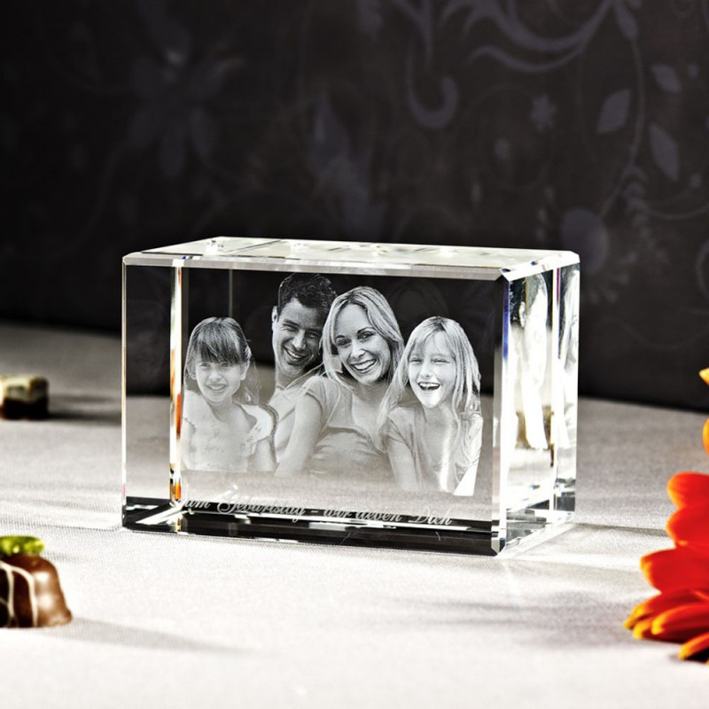 Gravure 3D Cube 3D Mega Horizontal en verre Viamant chez