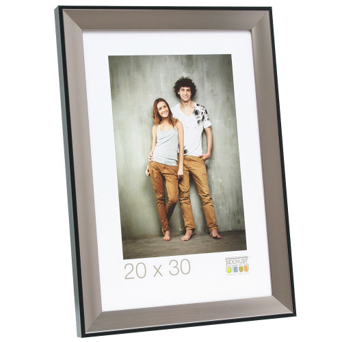 Cadre photo Deknudt S45FD2 - Argenté filet extérieur noir 30x40