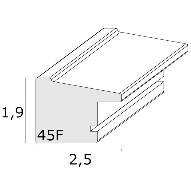 CADRE DEKNUDT S45FD2 ARGENT FILET EXTERIEUR NOIR