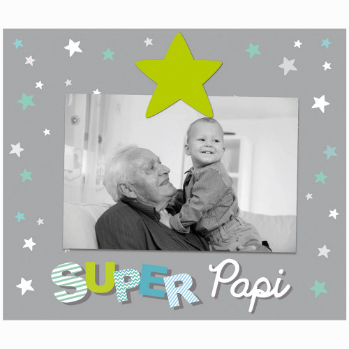 Cadre photo enfant "SUPER PAPI" 10x15