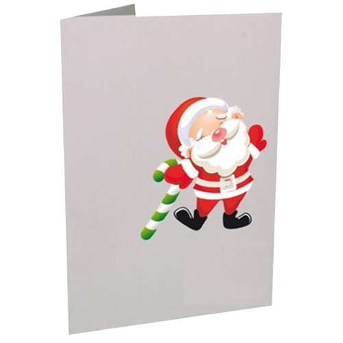 Cartonnage photo de Noël - Vertical - Grand Père Noël avec canne