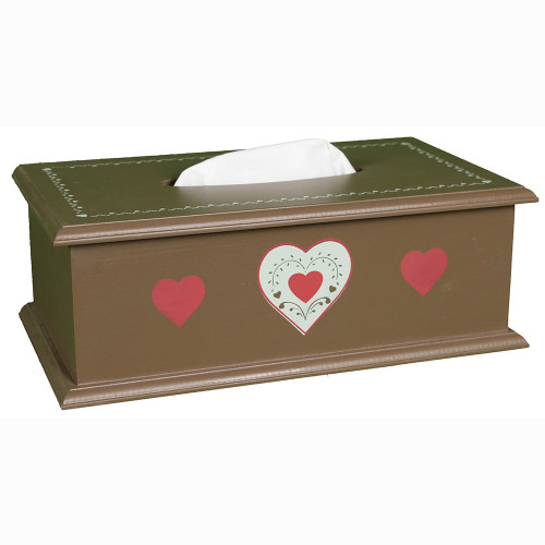 BOITE A MOUCHOIRS COEUR DE NEIGE TAUPE