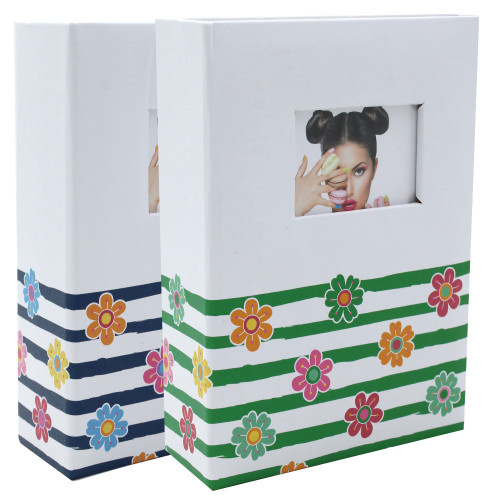 Lot de 2 mini albums photo KP Shining Flowers 100 pochettes 10X15