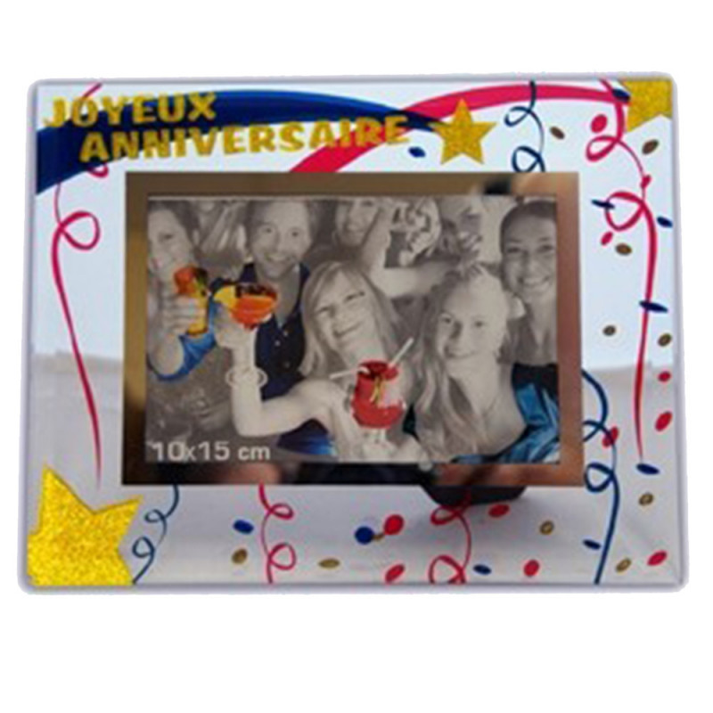 Cadre Photo En Verre Joyeux Anniversaire Dore Pierre Chez Cashphoto Com