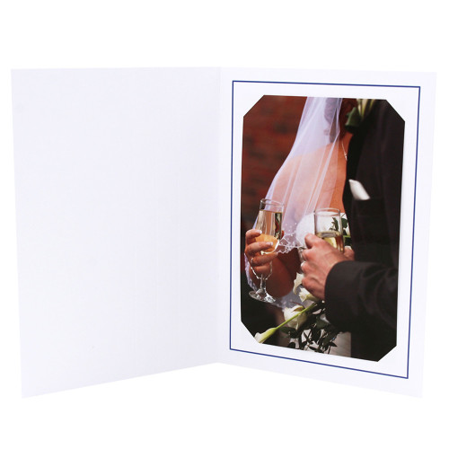 Cartonnage photo professionnel – Liseré Bleu Foncé | Collection CashPhoto