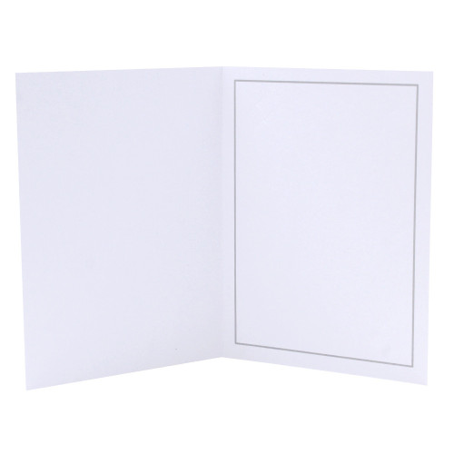 Cartonnage photo blanc - Liseré Gris